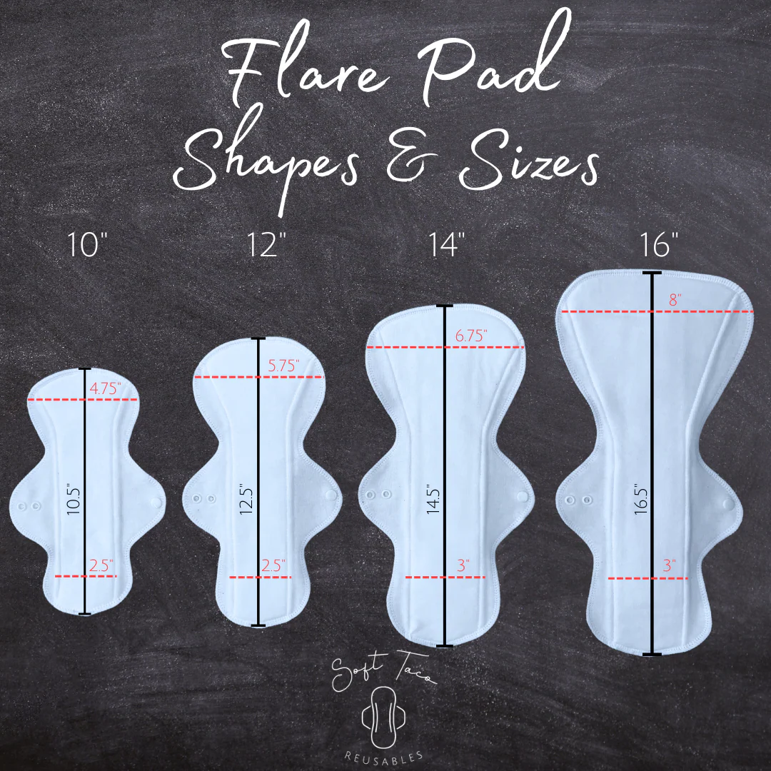 Asymmetric - 14" Velour Gusher - SINGLE PAD - Select your colour - Image 8